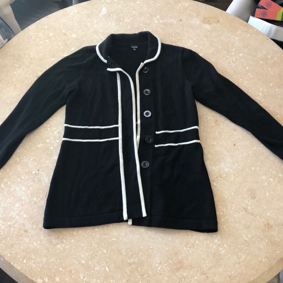 Rafaella Sweaters - Black and white cardigan